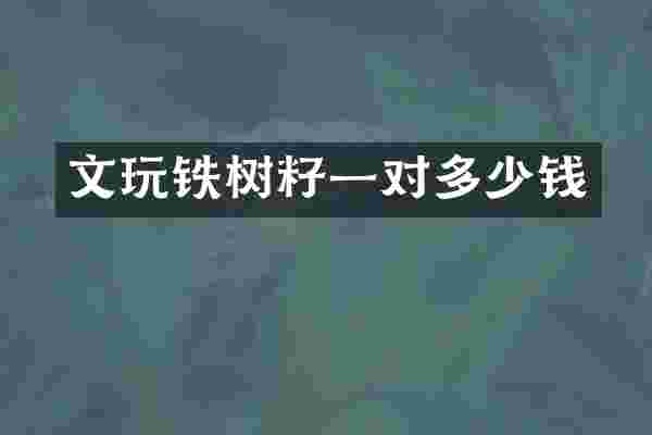 文玩铁树籽一对多少钱