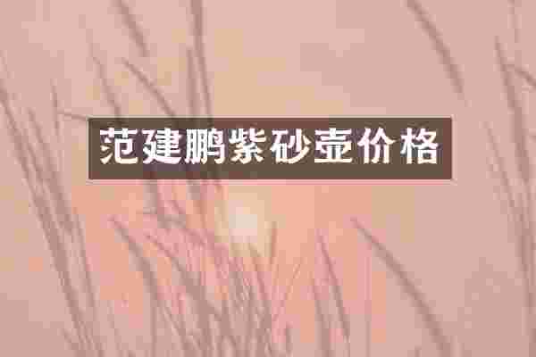 范建鹏紫砂壶价格