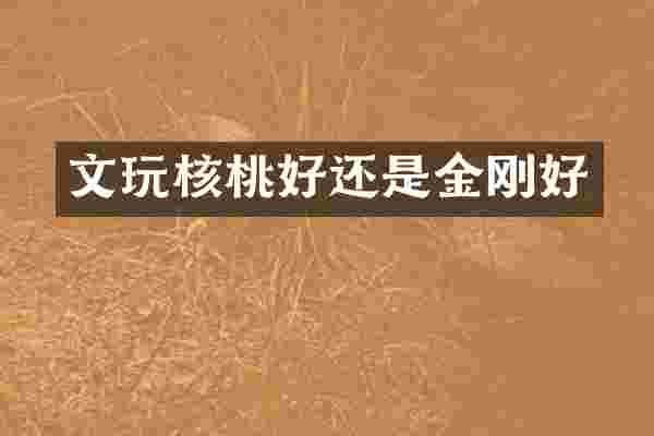文玩核桃好还是金刚好