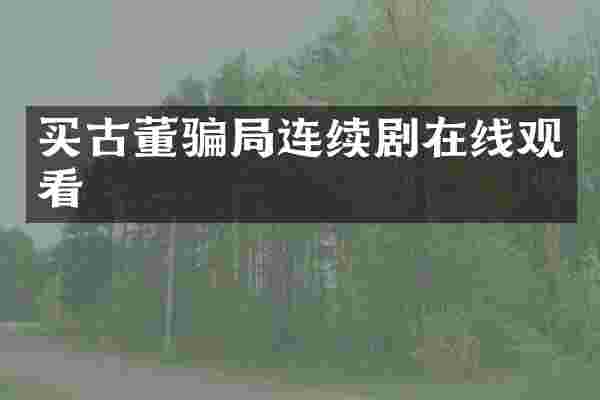 买古董骗局连续剧在线观看