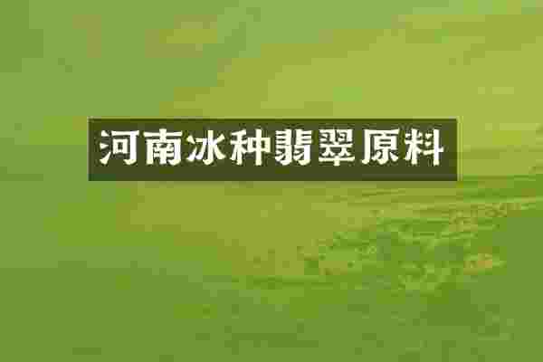 河南冰种翡翠原料