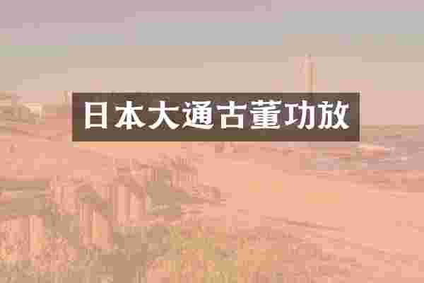 日本大通古董功放