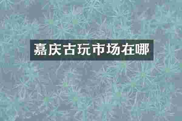 嘉庆古玩市场在哪