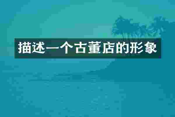 描述一个古董店的形象