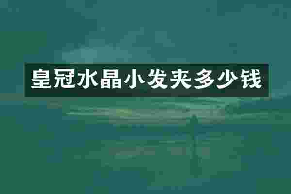 皇冠水晶小发夹多少钱