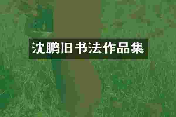 沈鹏旧书法作品集