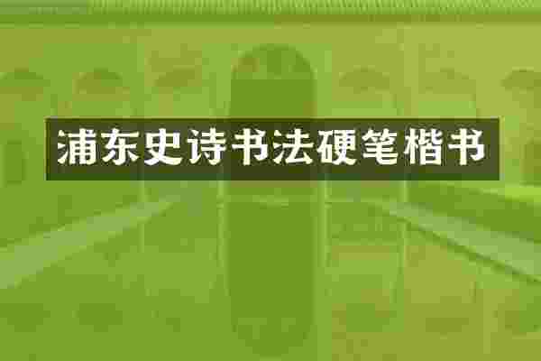 浦东史诗书法硬笔楷书