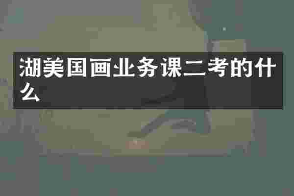湖美国画业务课二考的什么
