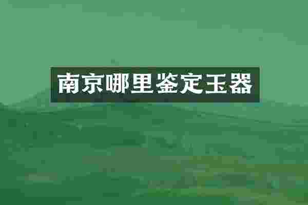 南京哪里鉴定玉器