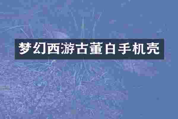 梦幻西游古董白手机壳