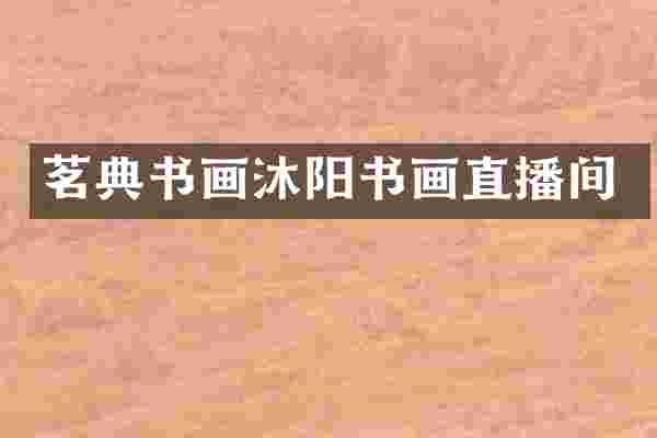 茗典书画沐阳书画直播间