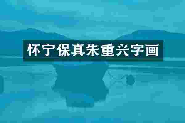 怀宁保真朱重兴字画