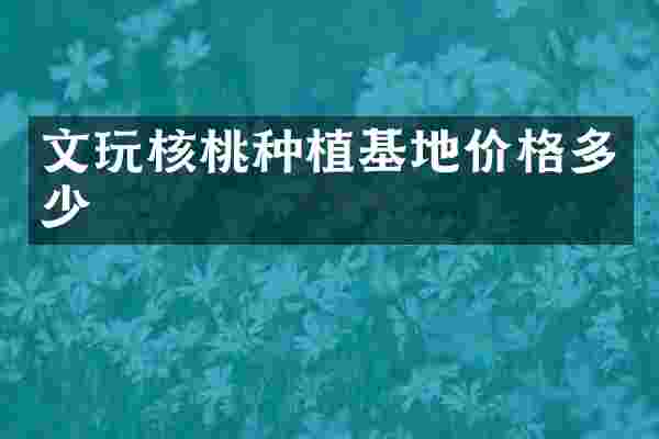 文玩核桃种植基地价格多少