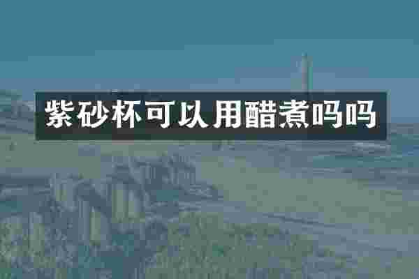 紫砂杯可以用醋煮吗吗