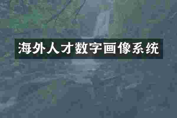 海外人才数字画像系统