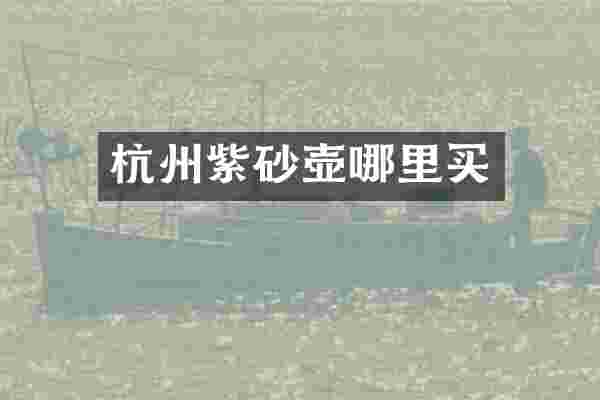 杭州紫砂壶哪里买