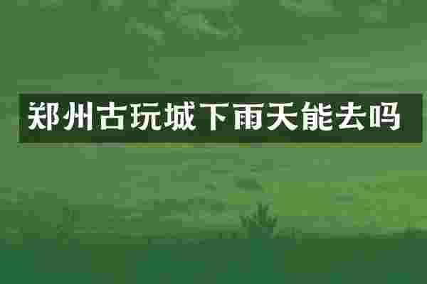 郑州古玩城下雨天能去吗