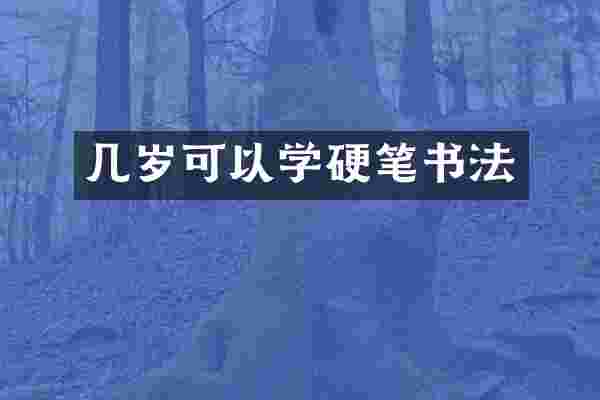 几岁可以学硬笔书法