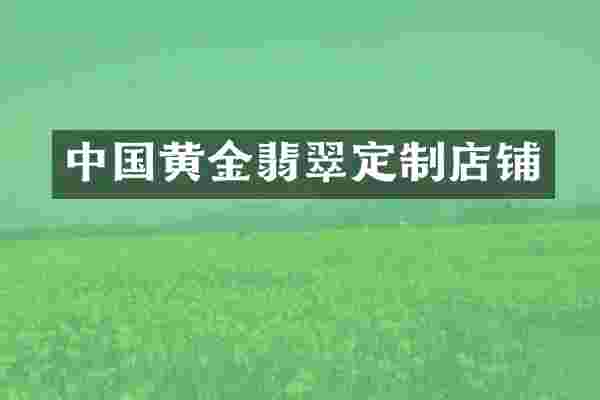 中国黄金翡翠定制店铺