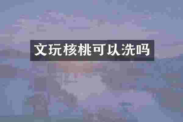文玩核桃可以洗吗