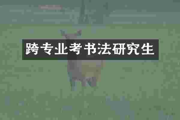 跨专业考书法研究生