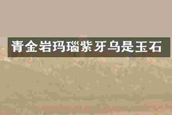 青金岩玛瑙紫牙乌是玉石