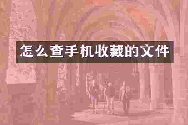 怎么查手机收藏的文件