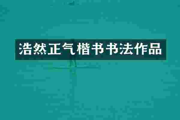 浩然正气楷书书法作品