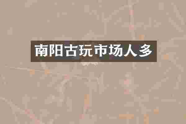 南阳古玩市场人多