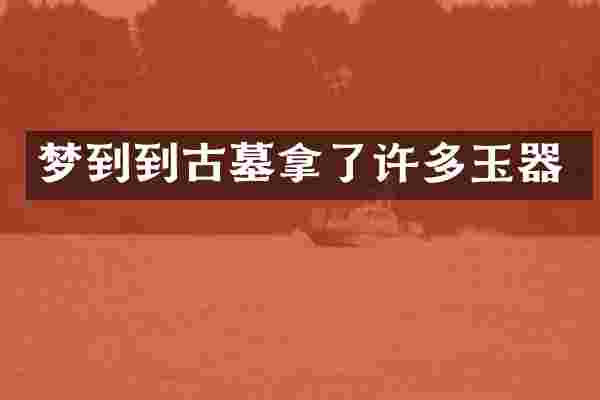 梦到到古墓拿了许多玉器