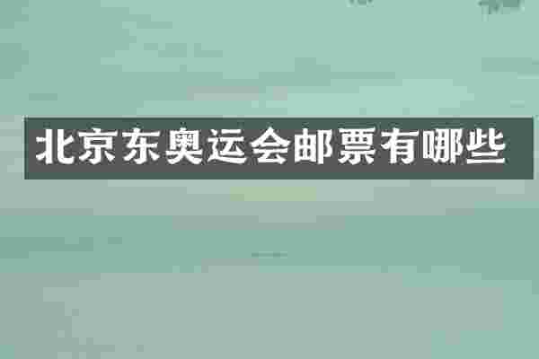 北京东奥运会邮票有哪些