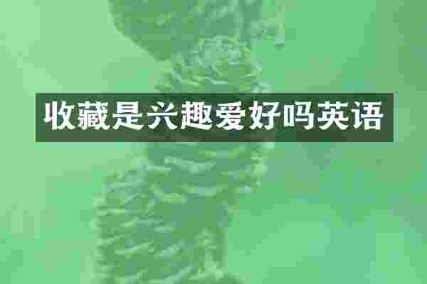 收藏是兴趣爱好吗英语