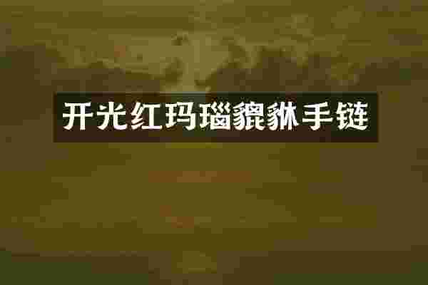 开光红玛瑙貔貅手链