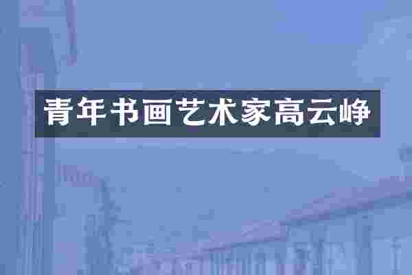 青年书画艺术家高云峥