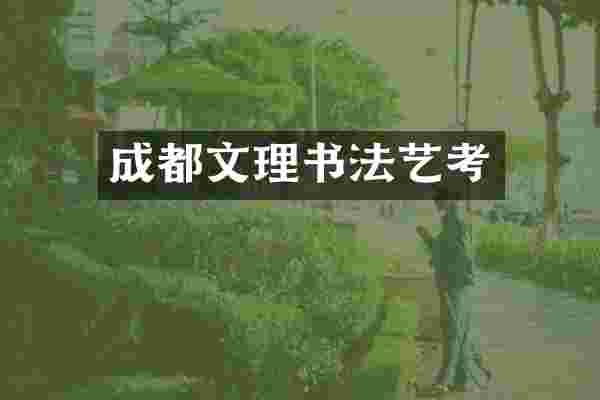 成都文理书法艺考