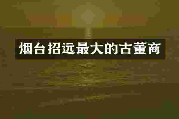烟台招远最大的古董商