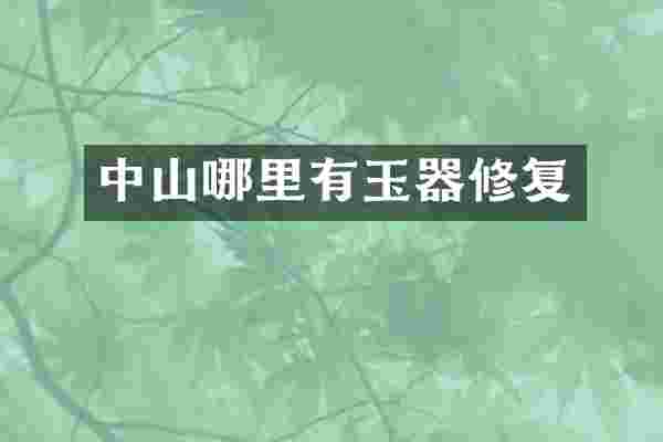 中山哪里有玉器修复