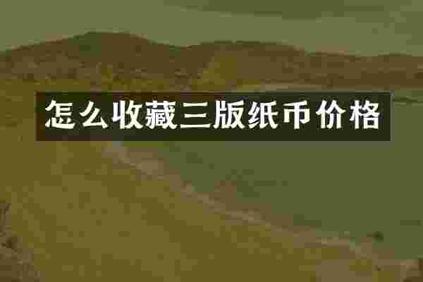 怎么收藏三版纸币价格