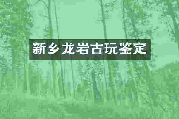 新乡龙岩古玩鉴定
