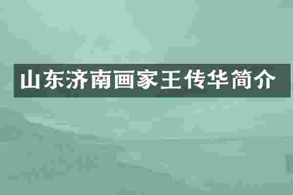 山东济南画家王传华简介