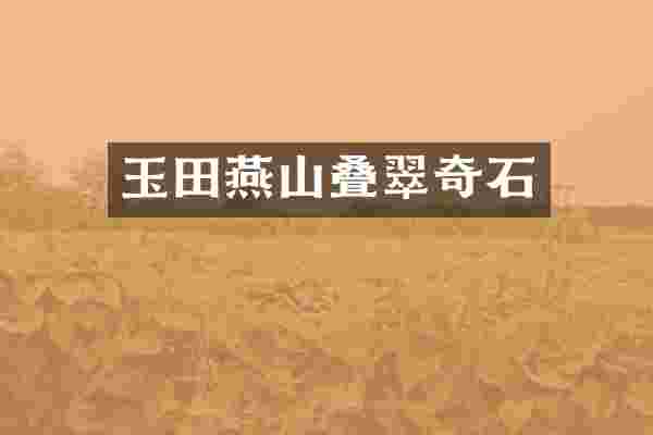 玉田燕山叠翠奇石