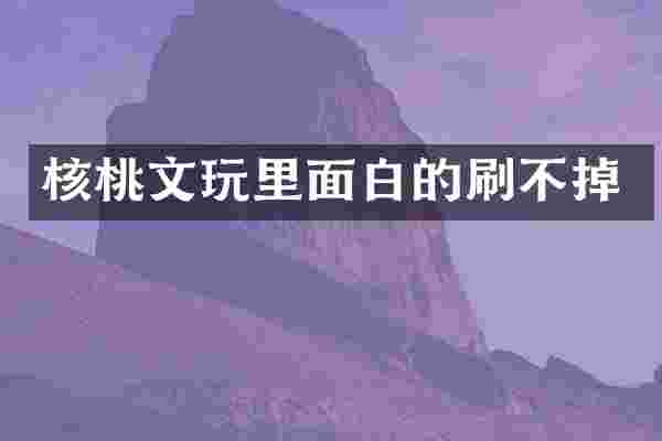 核桃文玩里面白的刷不掉