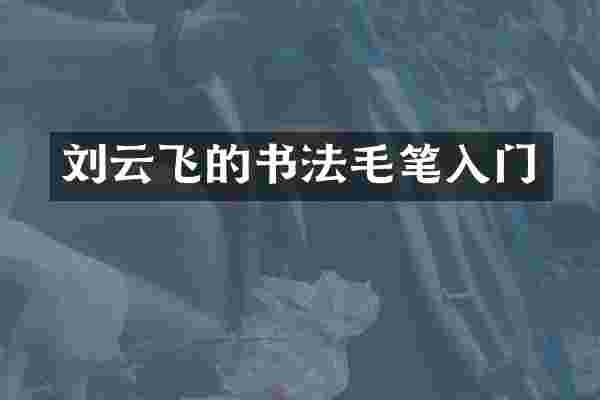 刘云飞的书法毛笔入门