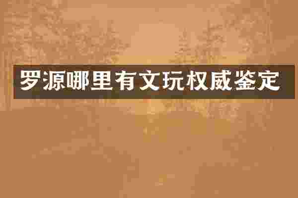 罗源哪里有文玩权威鉴定