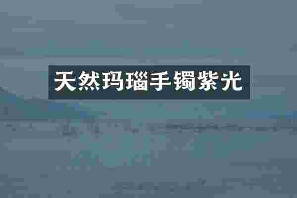 天然玛瑙手镯紫光