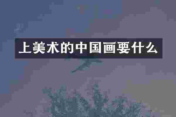 上美术的中国画要什么