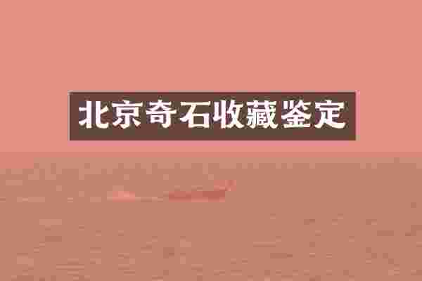 北京奇石收藏鉴定