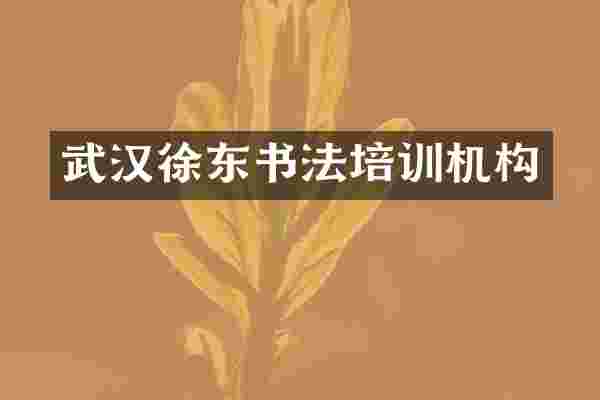 武汉徐东书法培训机构