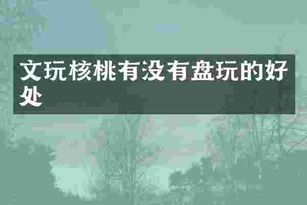 文玩核桃有没有盘玩的好处