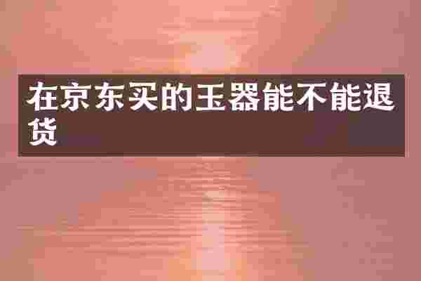 在京东买的玉器能不能退货